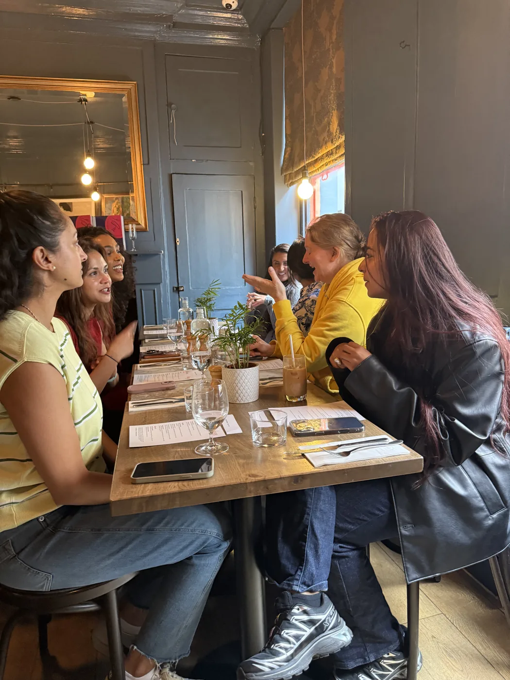 Romana Raj at the table